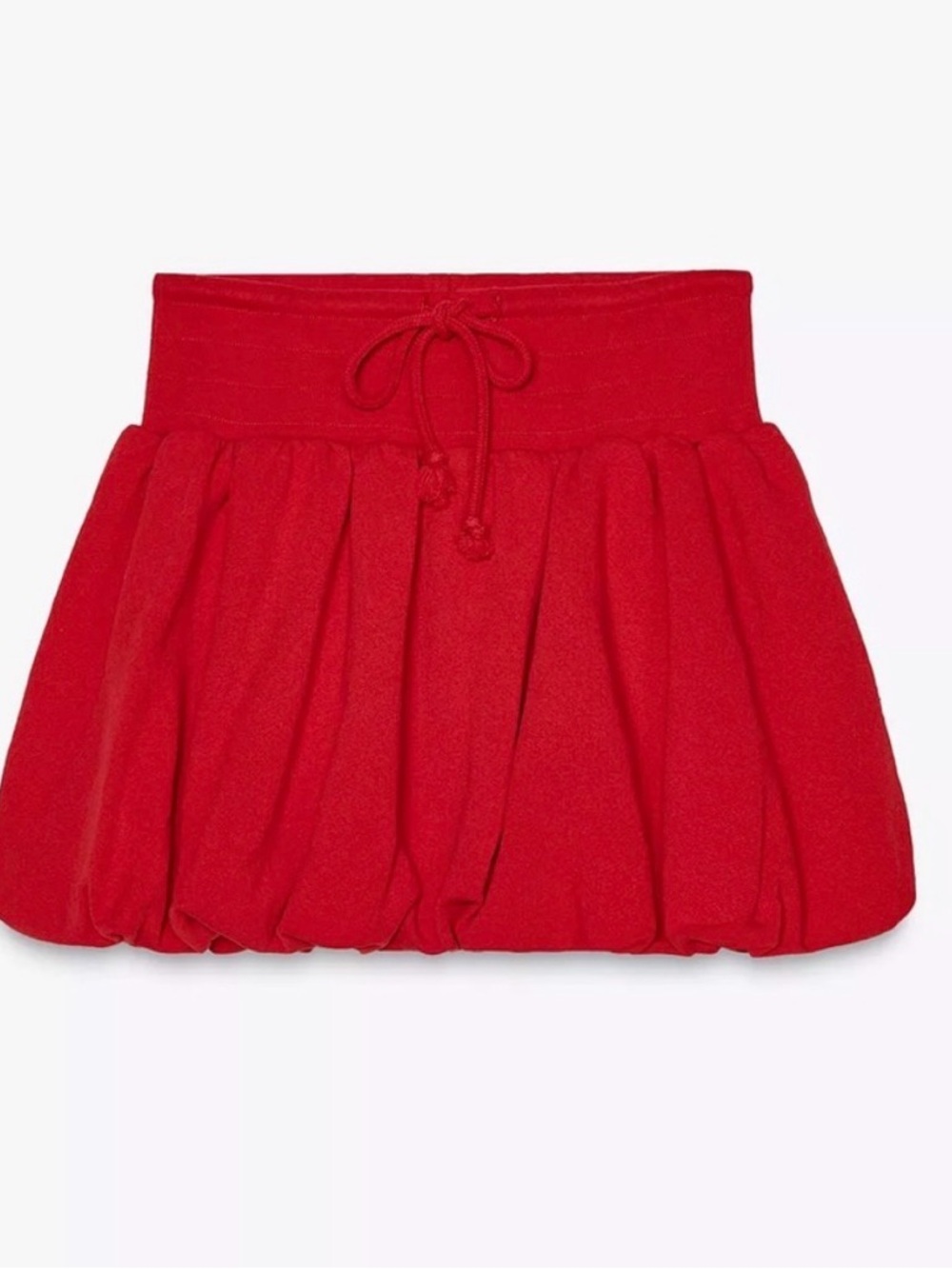 Zara Red Bubble Mini Skirt